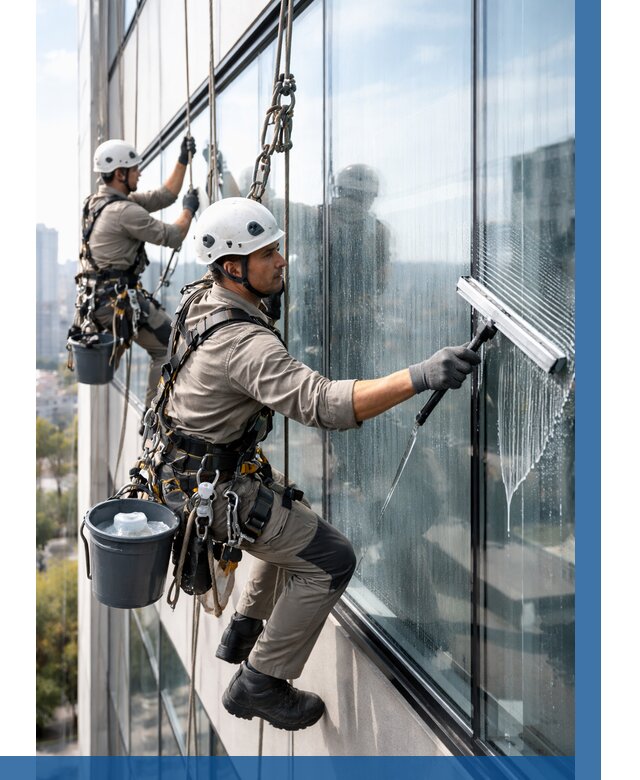 Мойка окон альпинистами в Истре от 4572 р. | ВЫСОТНИК-Ста