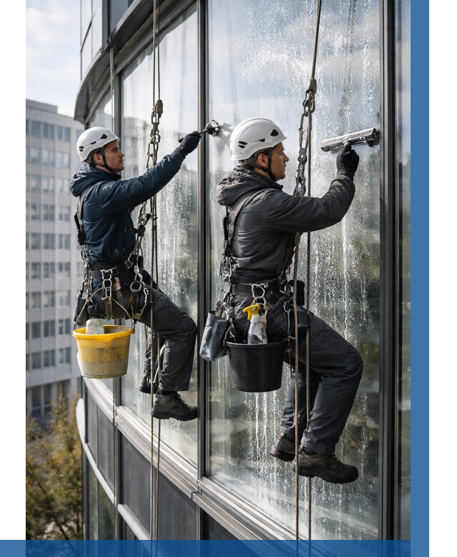 Мойка панорамных окон в Истре от 356 р. заказать у ВЫСОТНИК-Ста