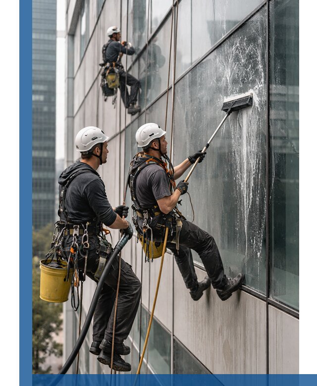 Профессиональная высотная мойка фасадов зданий в Истре