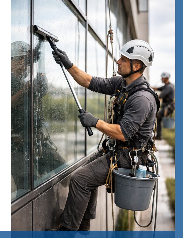 Мойка стеклянных фасадов в Истре от 203 р. | ВЫСОТНИК-Ста