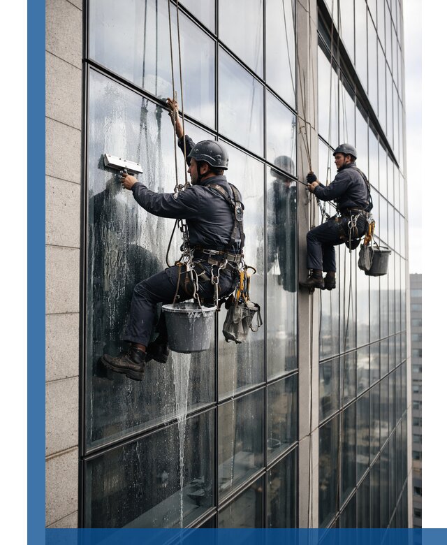 Профессиональная мойка стеклянных фасадов зданий в Истре