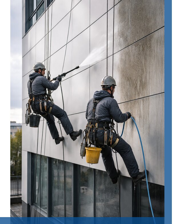 Мойка фасада из композита в Истре по цене от 305 р. | ВЫСОТНИК-Ста