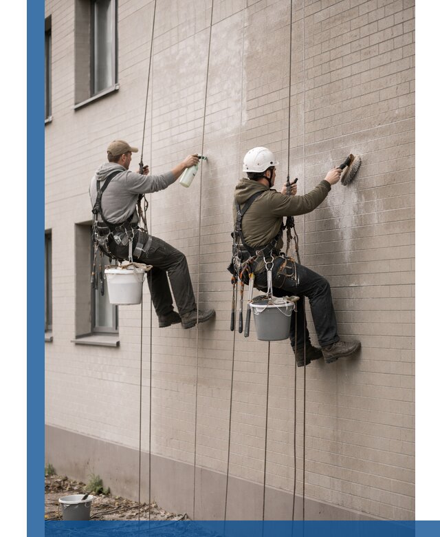 Удаление высолов с фасада зданий в Истре без повреждений и следов