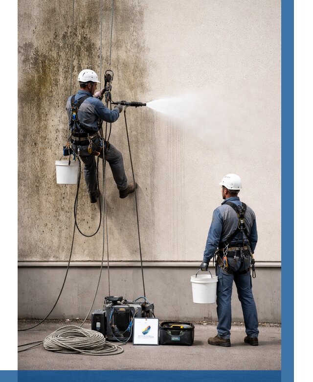 Очистка фасада от плесени в Истре от 305 р. | ВЫСОТНИК-Ста