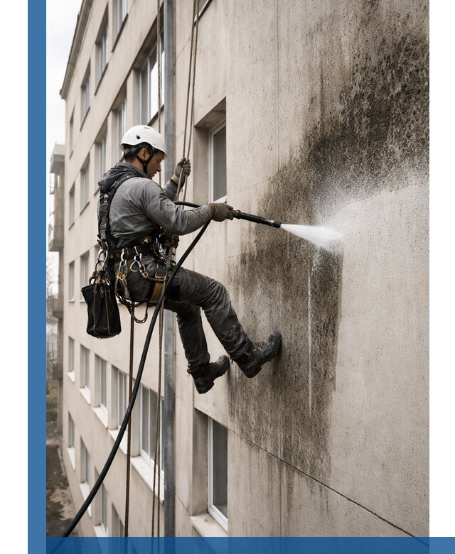 Профессиональная очистка фасадов от плесени в Истре