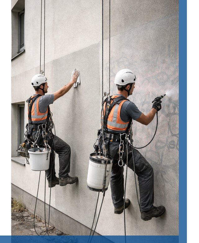 Антиграффити покрытие фасада в Истре от 610 р. | ВЫСОТНИК-Ста