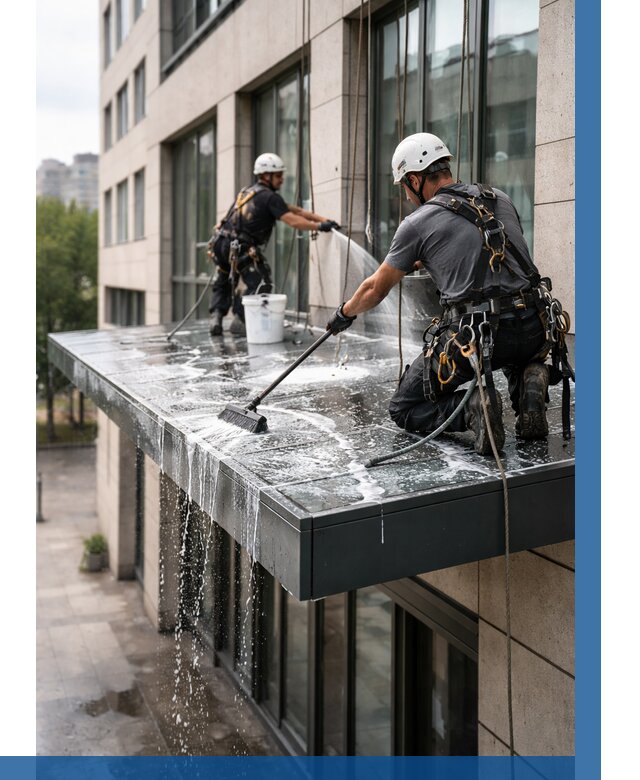 Мойка козырьков и навесов в Истре от 3556 р. | ВЫСОТНИК-Ста