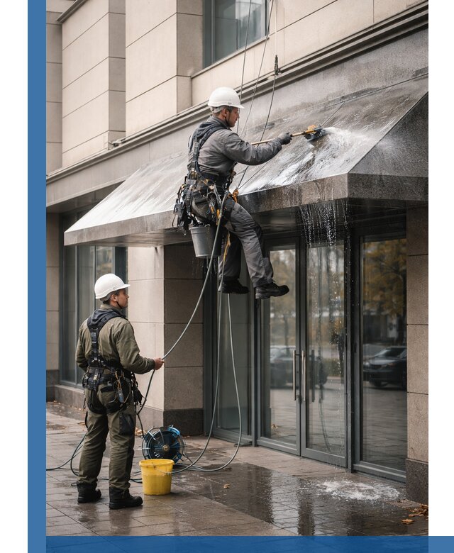 Профессиональная мойка козырьков и навесов в Истре