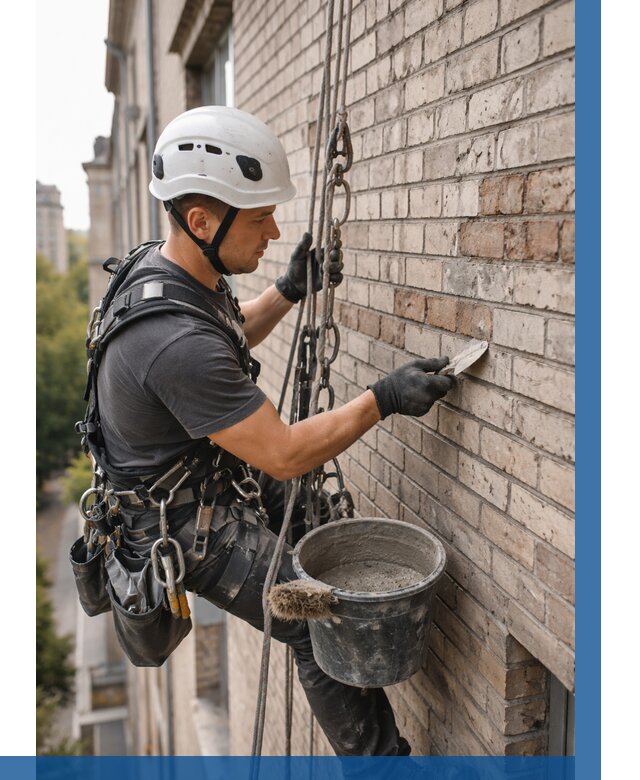 Ремонт кирпичной кладки фасада в Истре от 1829 р. | ВЫСОТНИК-Ста