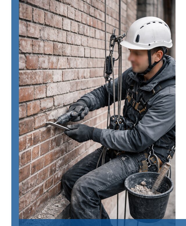 Расшивка кирпичных швов фасадов и стен, ремонт в Истре