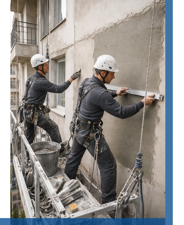 Штукатурка фасада на высоте в Истре от 914 р. | ВЫСОТНИК-Ста