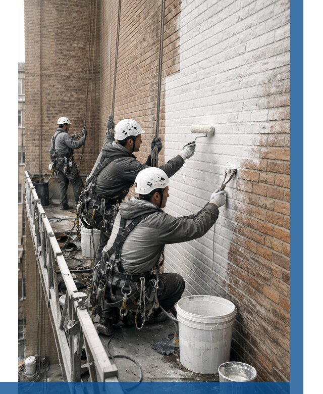 Покраска кирпичного фасада в Истре от 356 р. | ВЫСОТНИК-Ста