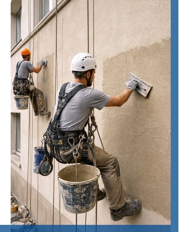 Декоративная штукатурка фасада в Истре от 1219 р. | ВЫСОТНИК-Ста