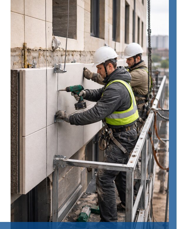 Монтаж фасадных термопанелей в Истре от 1524 р. | ВЫСОТНИК-Ста