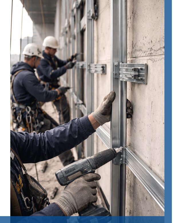 Монтаж подсистемы вентфасада в Истре от 864 р. | ВЫСОТНИК-Ста