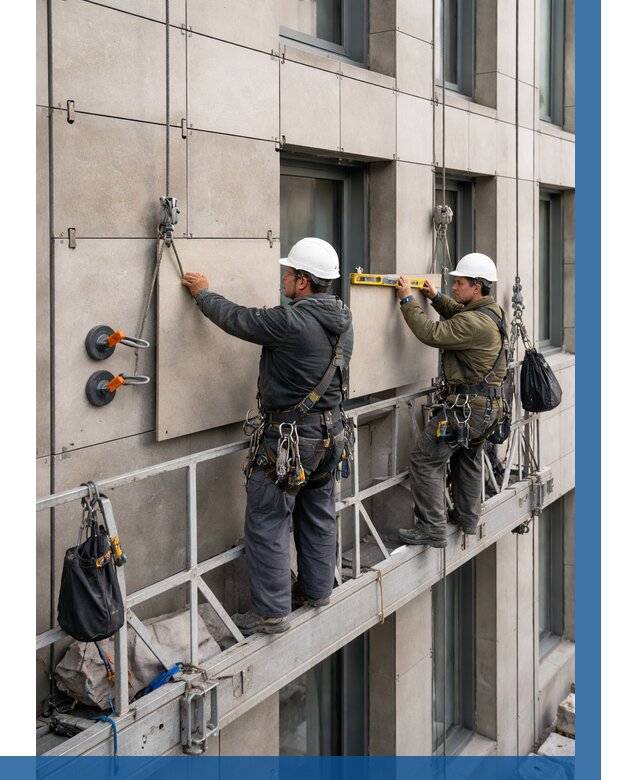 Монтаж керамогранита на фасад в Истре от 2540 р. | ВЫСОТНИК-Ста