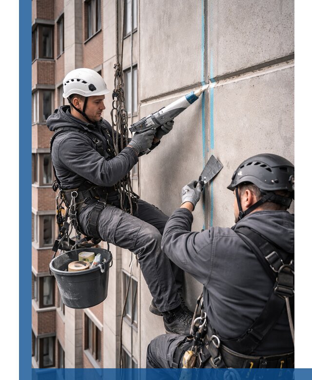 Вторичная герметизация швов фасада и кровли в Истре