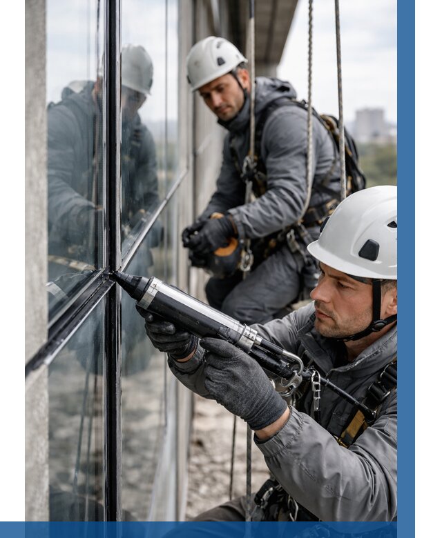 Герметизация витражных швов в Истре от 660 р. | ВЫСОТНИК-Ста