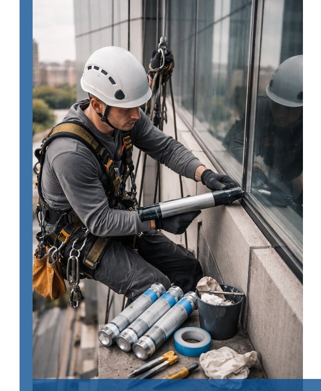 Герметизация стыков витража в Истре для герметичных фасадов