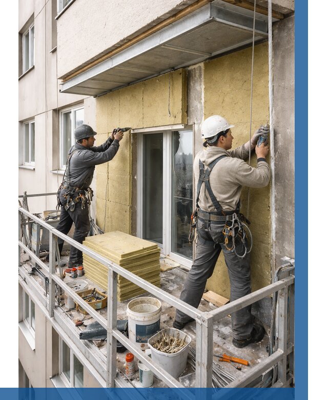 Утепление балкона снаружи в Истре от 1626 р. под ключ ВЫСОТНИК-Ста