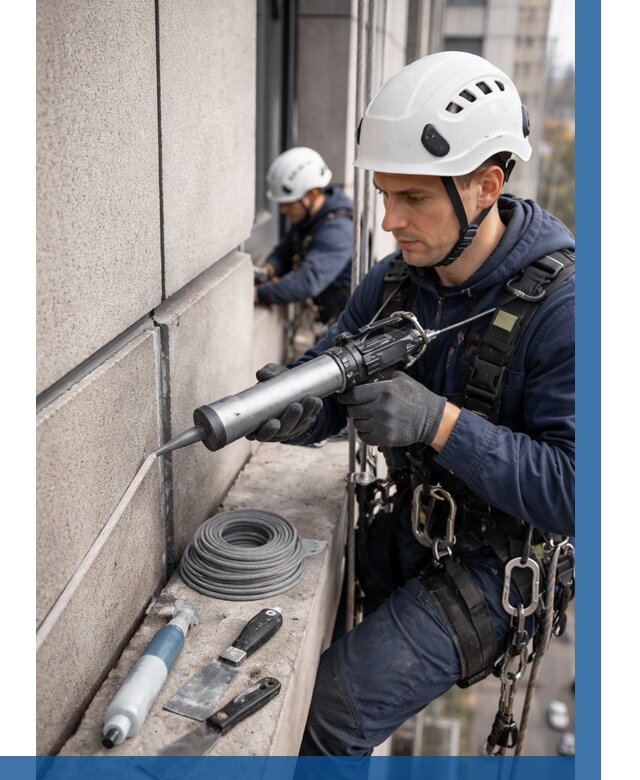 Герметизация деформационных швов фасада в Истре от 711 | ВЫСОТНИК-Ста