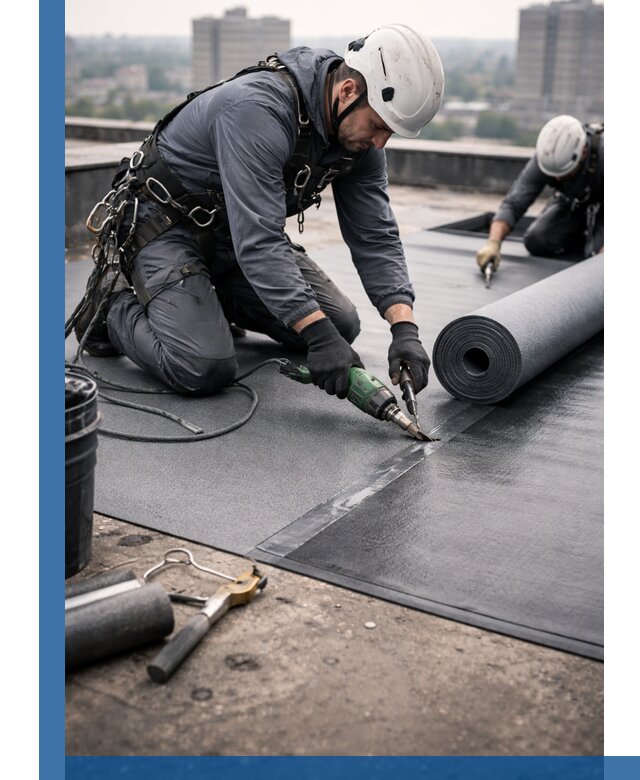 Ремонт мягкой кровли в Истре с выездом промальпинистов