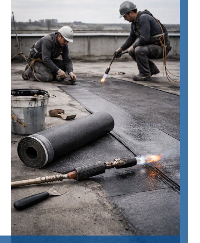 Ремонт рулонной кровли в Истре от 660 р. | ВЫСОТНИК-Ста