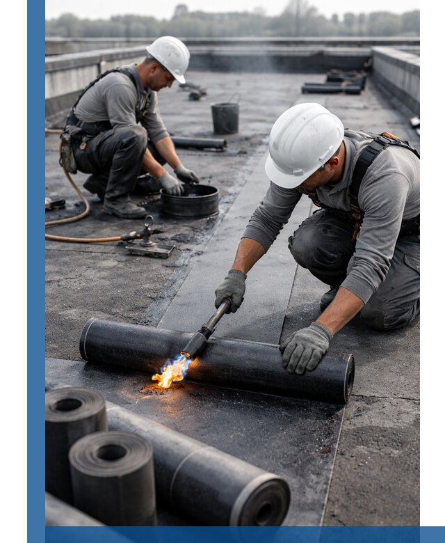 Ремонт рулонной кровли в Истре герметизация и восстановление