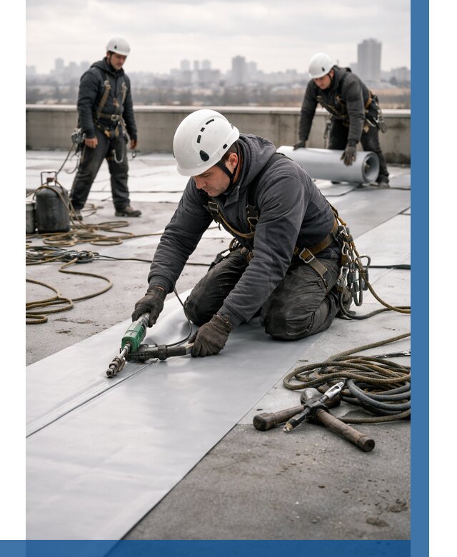 Ремонт мембранной кровли в Истре от 1829 р./м2 | ВЫСОТНИК-Ста