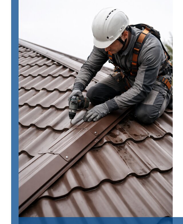 Ремонт металлочерепицы на крыше в Истре профессионально