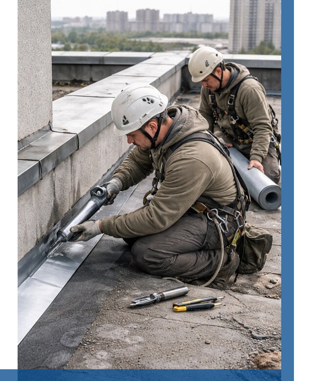 Ремонт кровельных примыканий в Истре от 1219 р. | ВЫСОТНИК-Ста