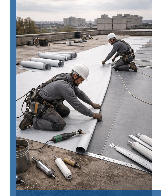 Монтаж мембранной кровли в Истре для промышленных зданий