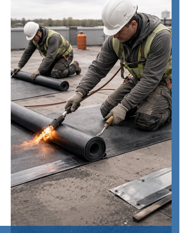 Монтаж наплавляемой кровли в Истре от 864 р. — ВЫСОТНИК-Ста