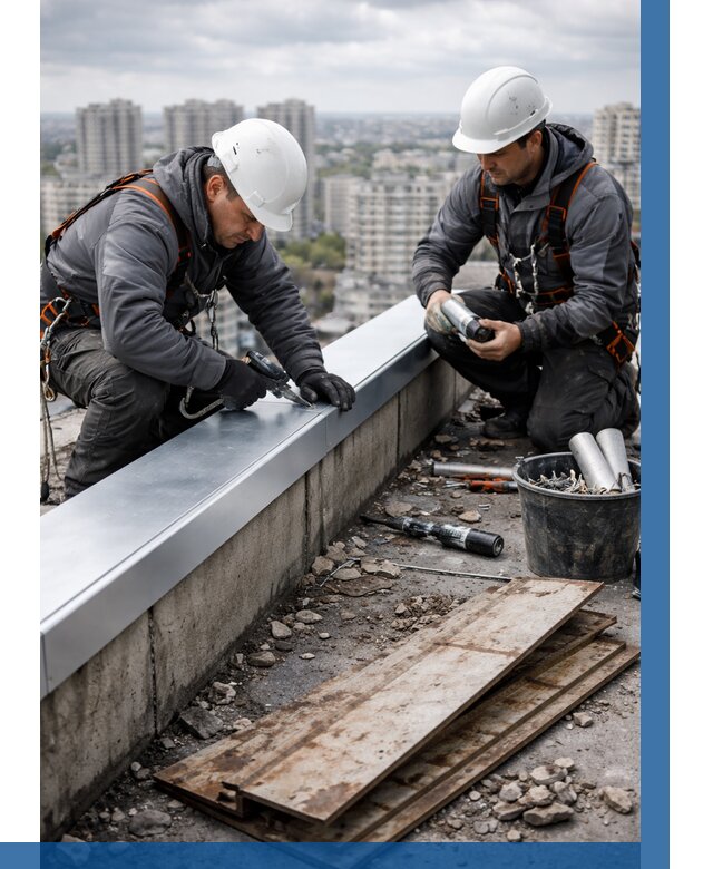 Замена парапетных крышек под ключ в Истре от 1219 р. | ВЫСОТНИК-Ста