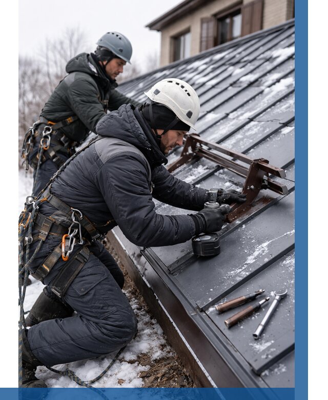 Монтаж снегозадержателей в Истре от 457 р. | ВЫСОТНИК-Ста