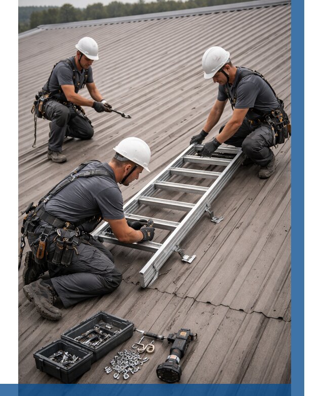 Монтаж кровельной лестницы в Истре от 4572 р. | ВЫСОТНИК-Ста