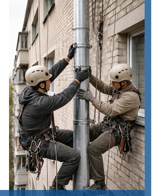 Замена водосточных труб в Истре от 6604 р. | ВЫСОТНИК-Ста