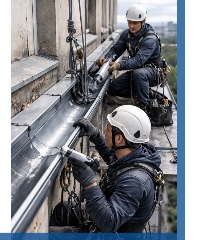 Ремонт водосточных желобов в Истре от 6604 р. | ВЫСОТНИК-Ста