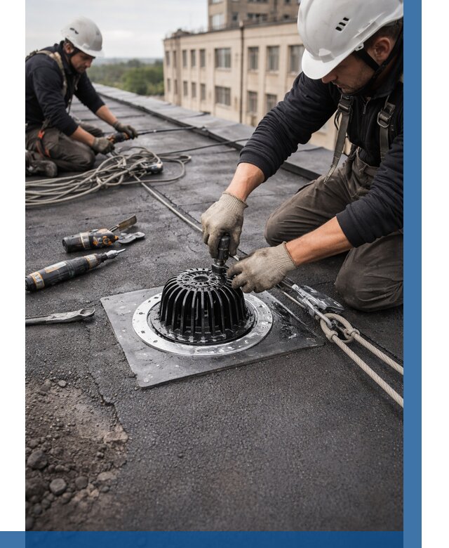 Установка водосточных воронок в Истре цена от 3556 р. | ВЫСОТНИК-Ста