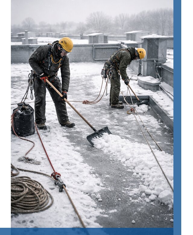 Очистка крыши от снега в Истре от 7620 р. | ВЫСОТНИК-Ста