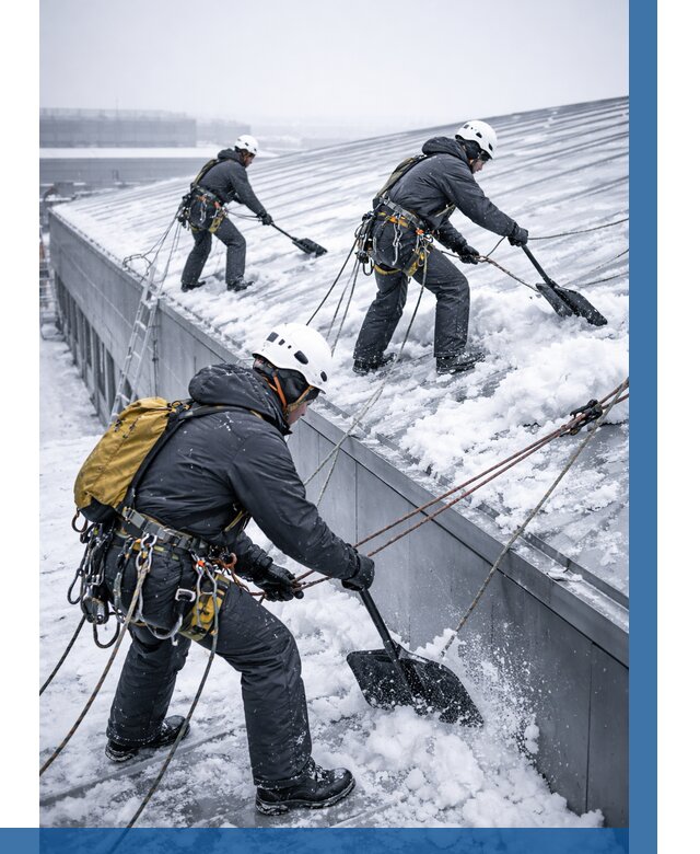 Очистка навесов от снега в Истре от 4572 р. | ВЫСОТНИК-Ста