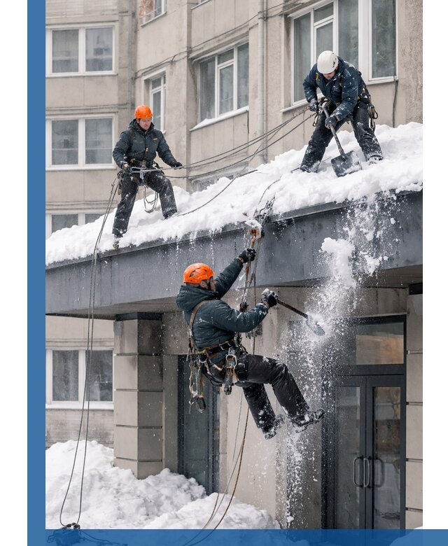 Безопасная очистка навесов от снега в Истре круглогодично