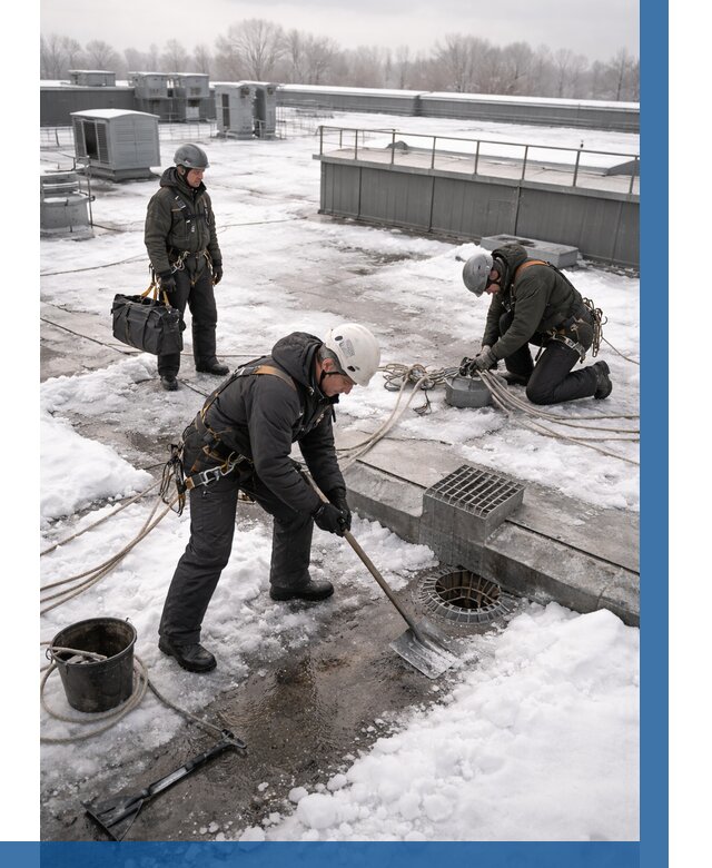 Абонентское обслуживание кровли зимой в Истре от 8128 р. | ВЫСОТНИК-Ста