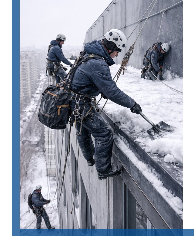 Абонентское обслуживание кровли зимой в Истре регулярный уход