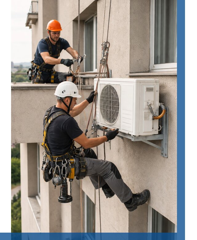 Монтаж внешнего блока кондиционера в Истре от 6604 р. | ВЫСОТНИК-Ста