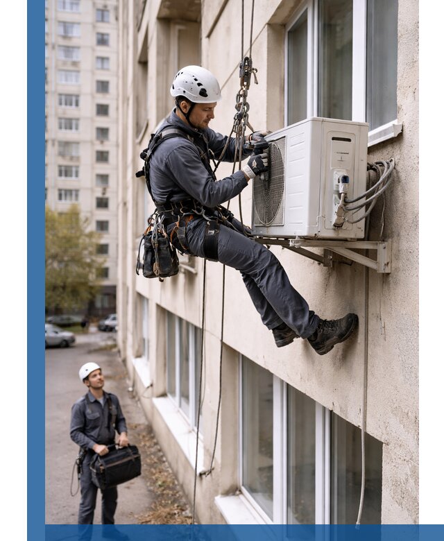 Демонтаж внешнего блока кондиционера в Истре профессионально