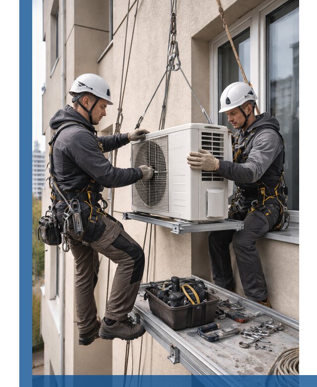 Перенос внешнего блока кондиционера в Истре с монтажом и крепежом