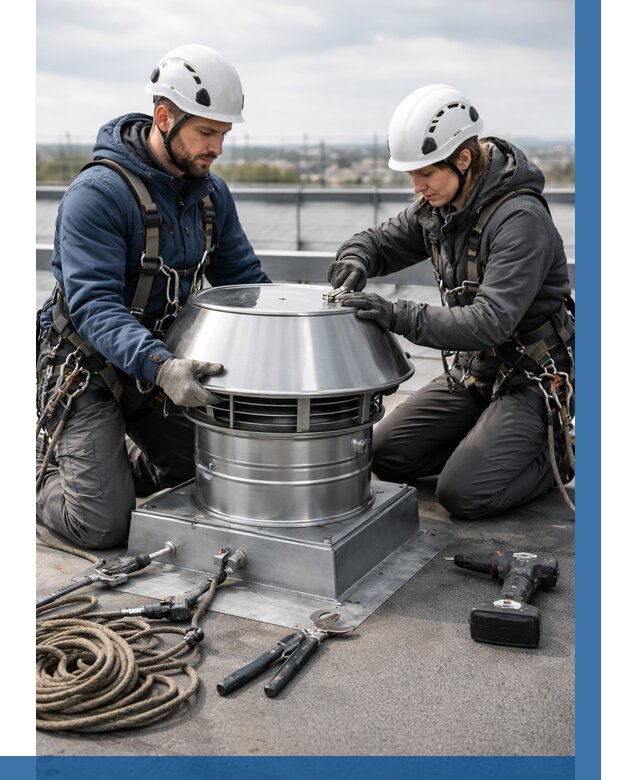 Установка дефлекторов на кровле в Истре от 4572 р. | ВЫСОТНИК-Ста