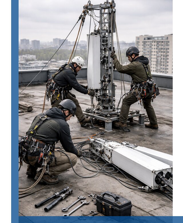 Демонтаж антенн на крыше зданий в Истре с гарантией