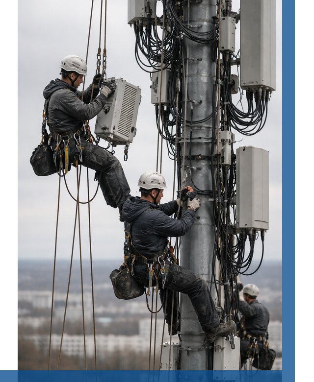 Монтаж оборудования связи на мачте в Истре от 7620 р. | ВЫСОТНИК-Ста